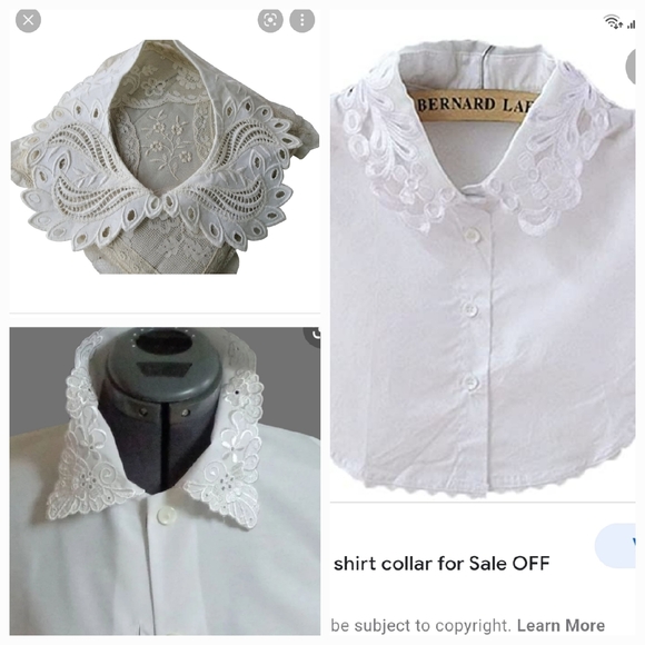 Embroidery / Lace 100% cotton collar fabric